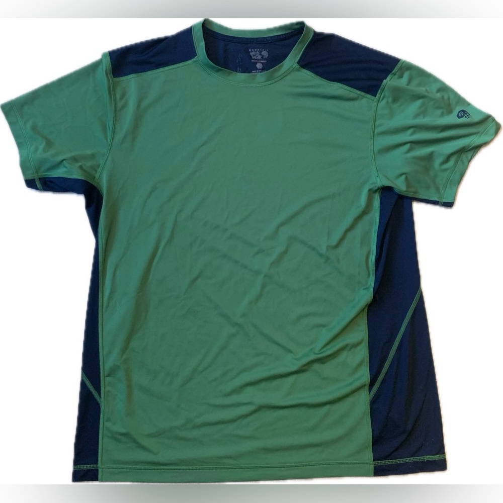 Green and Navy Mountain Hardwear Athletic T-Shirt